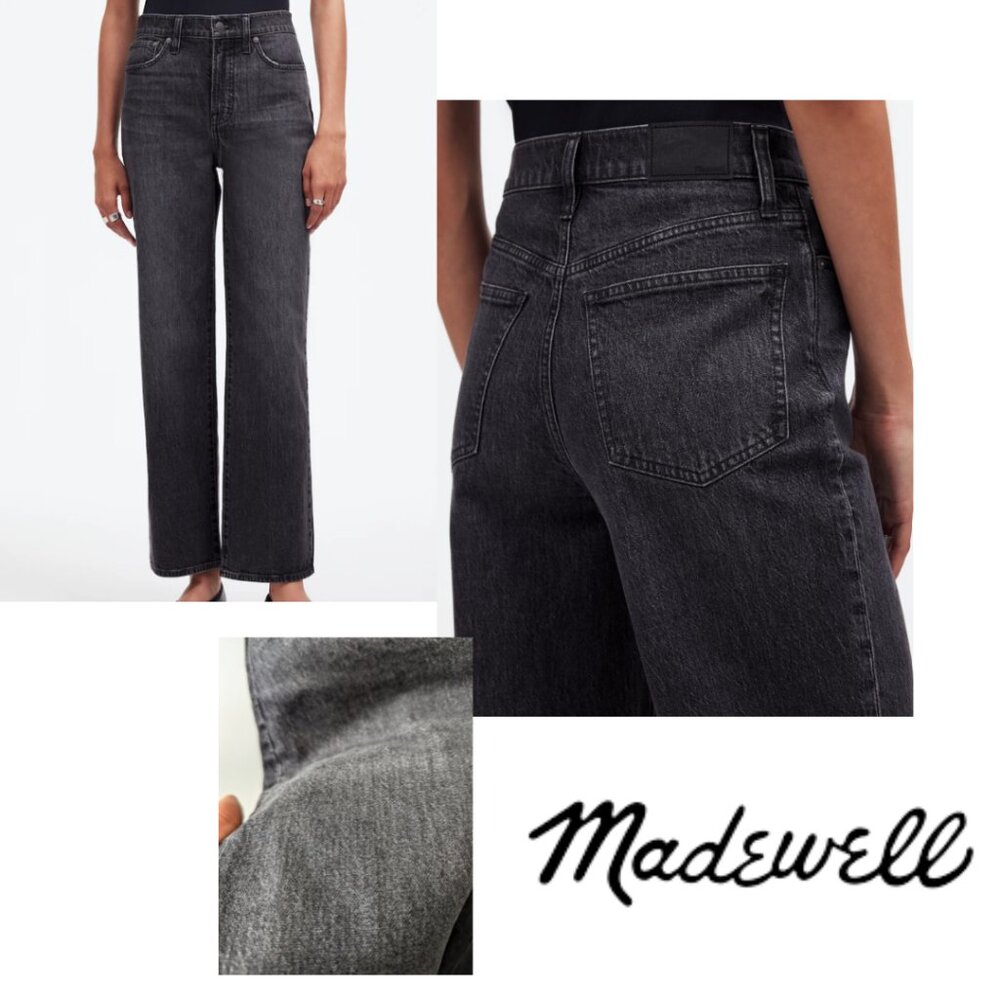 Madewell The Perfect Vintage Jean Wide Leg Crop Black